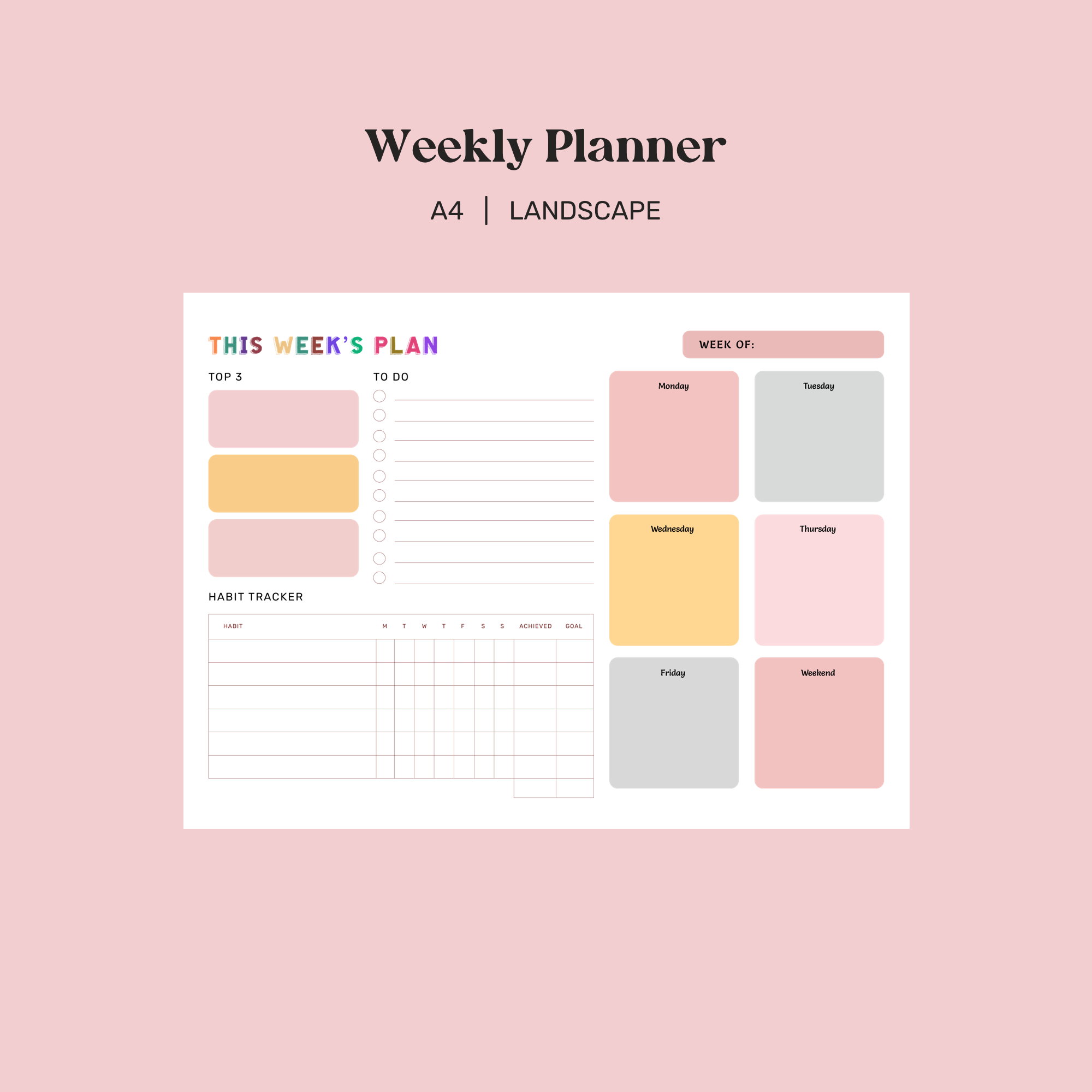 This Week Harmony Planner (Pack of 2)
