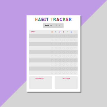 Weekly Habit Tracker Notepad (Pack of 2)