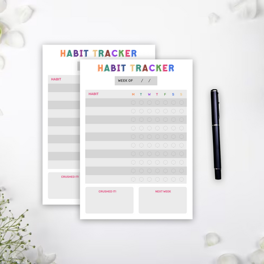 Weekly Habit Tracker Notepad (Pack of 2)