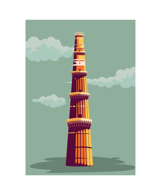 Indian Monument Qutub Minar.
